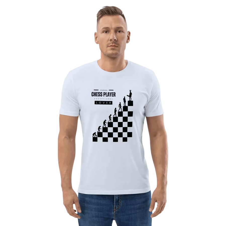 The Evolution of Chess T-Shirt - Light & Slogan Edition product image (2)