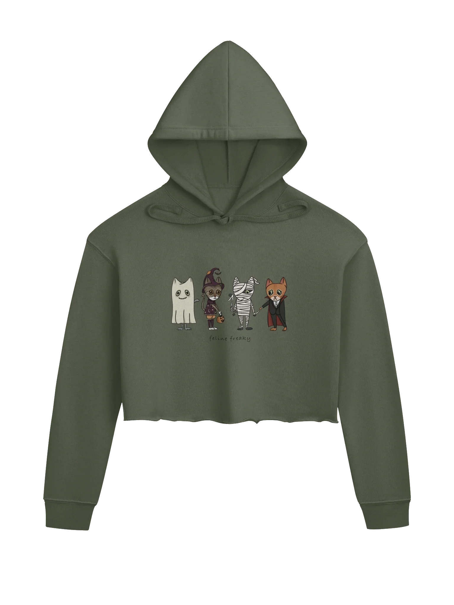 Feline Freaky Crop Hoodie product image (1)