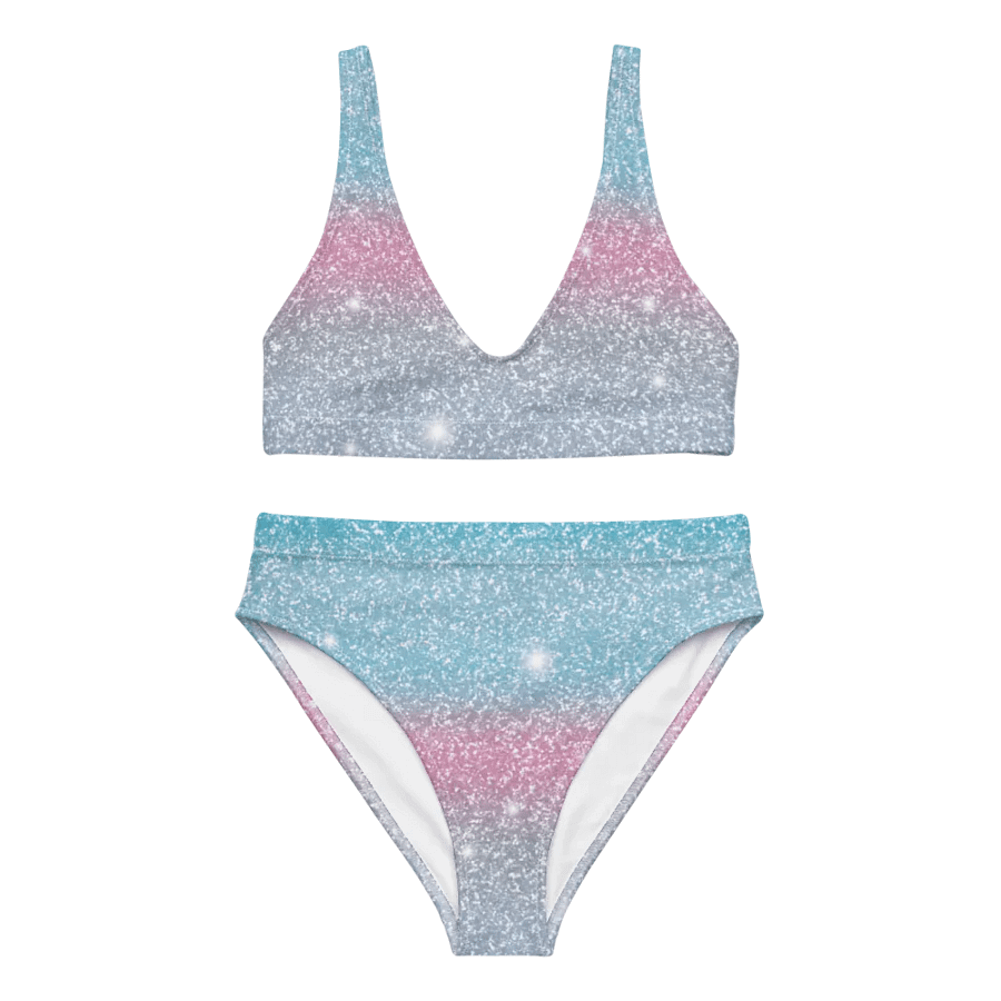 Glitter Unicorn Texture Design High Waisted Bikini (4) product image (1)