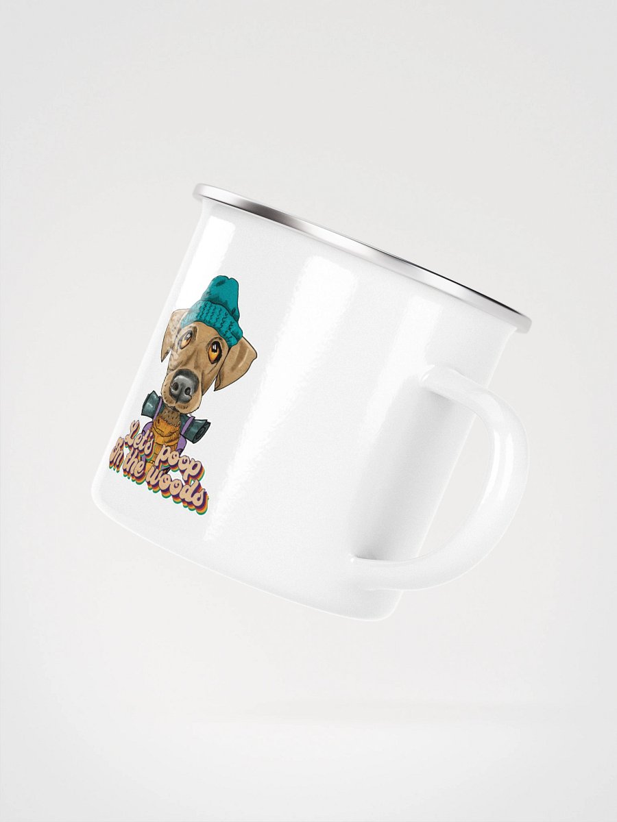 Enamel Camping Mug - Camping Dog - poop on the woods product image (3)