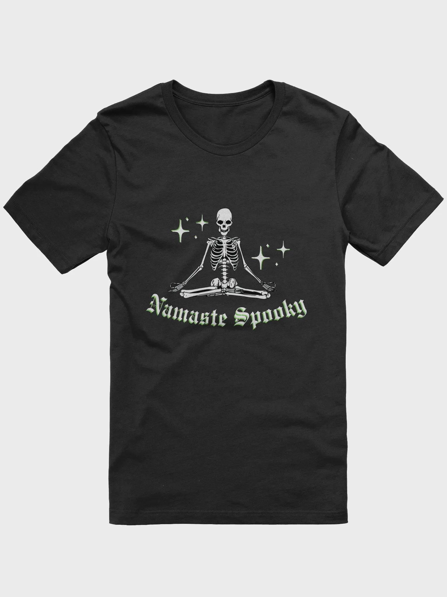 Namaste Spooky Tee💀 Green/Wht product image (1)