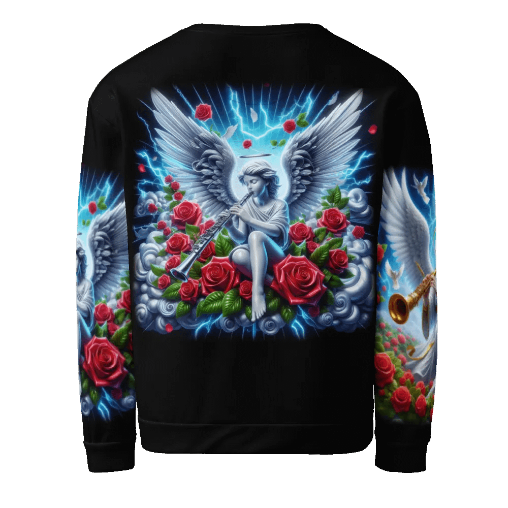 Angels making Music with a Clarinet - All-Over Unisex Sweatshirt #5 product image (2)