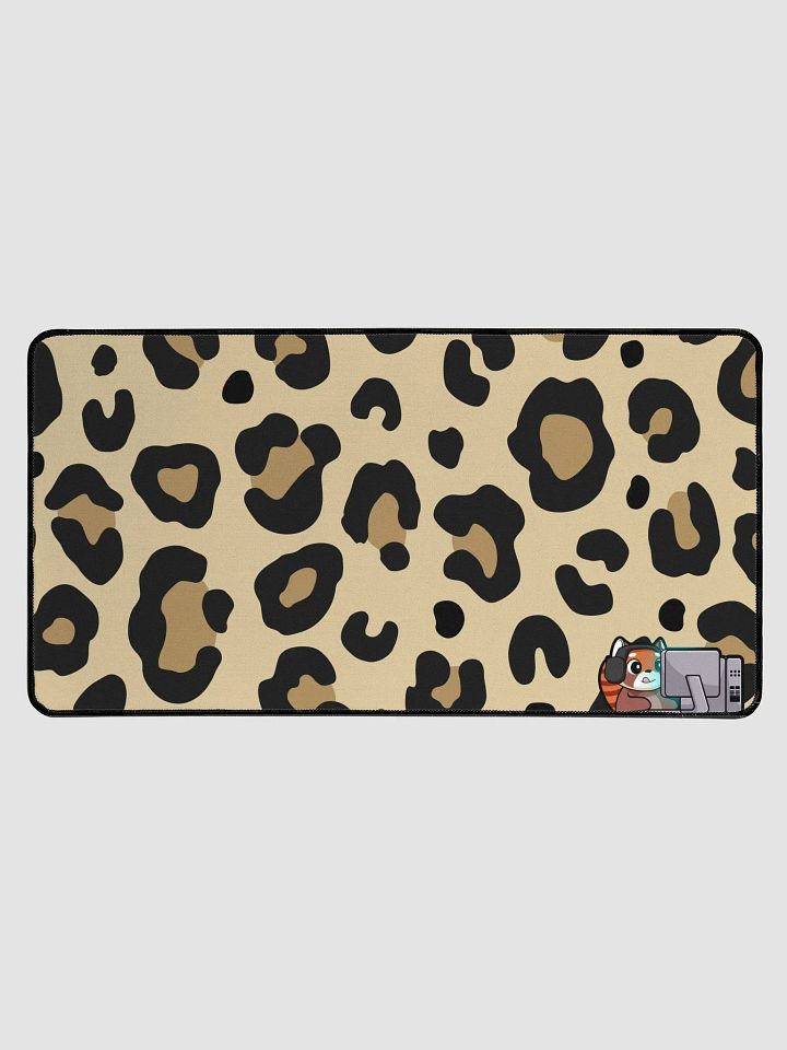 Gaming Bear Desk Mat (Leopard Print) - 15.5" x 31.5" product image (1)