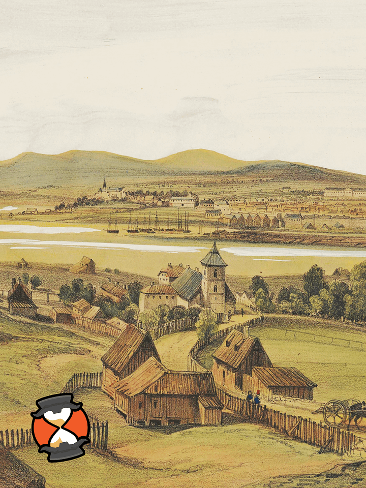 Christiania 1840 Canvas Print - Restored Historic City View product image (2)