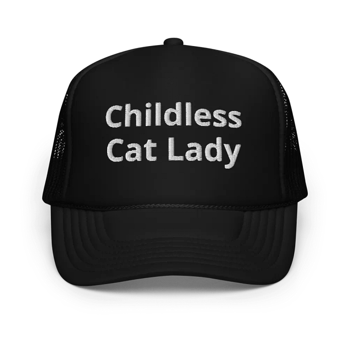 Childless Cat Lady - Embroidered Trucker Hat Cap product image (1)