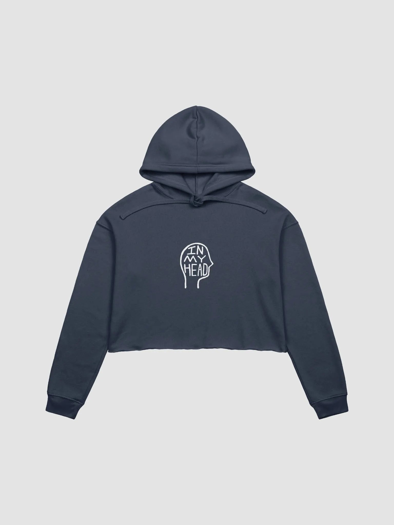 In My Head (white design) fleece cropped hoodie product image (18)