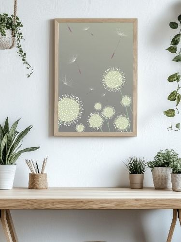 Dandelion Dream Vertical Printable Wall Art Poster product image (1)