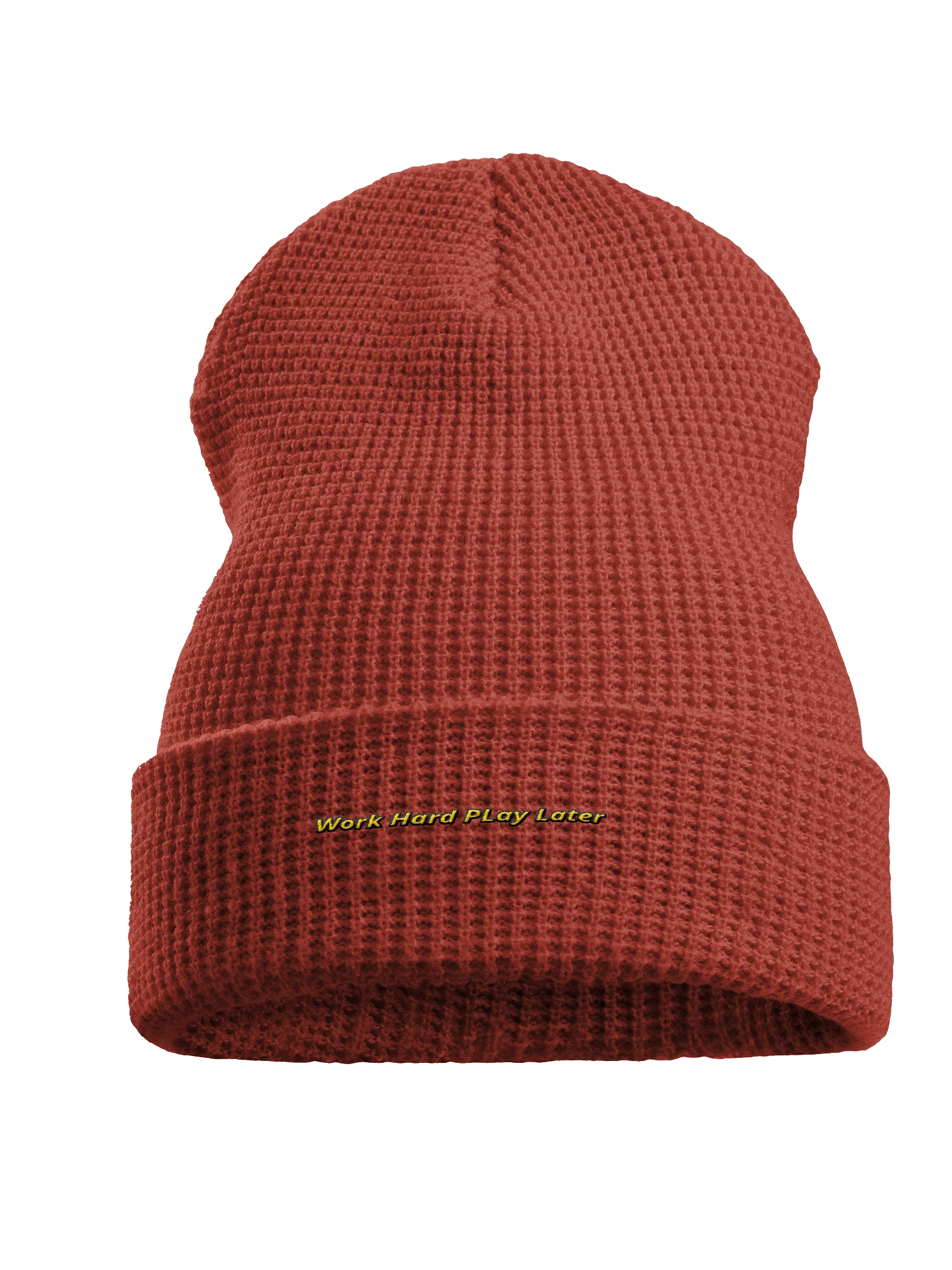Work Hard Play Later. Waffle Beanie product image (17)
