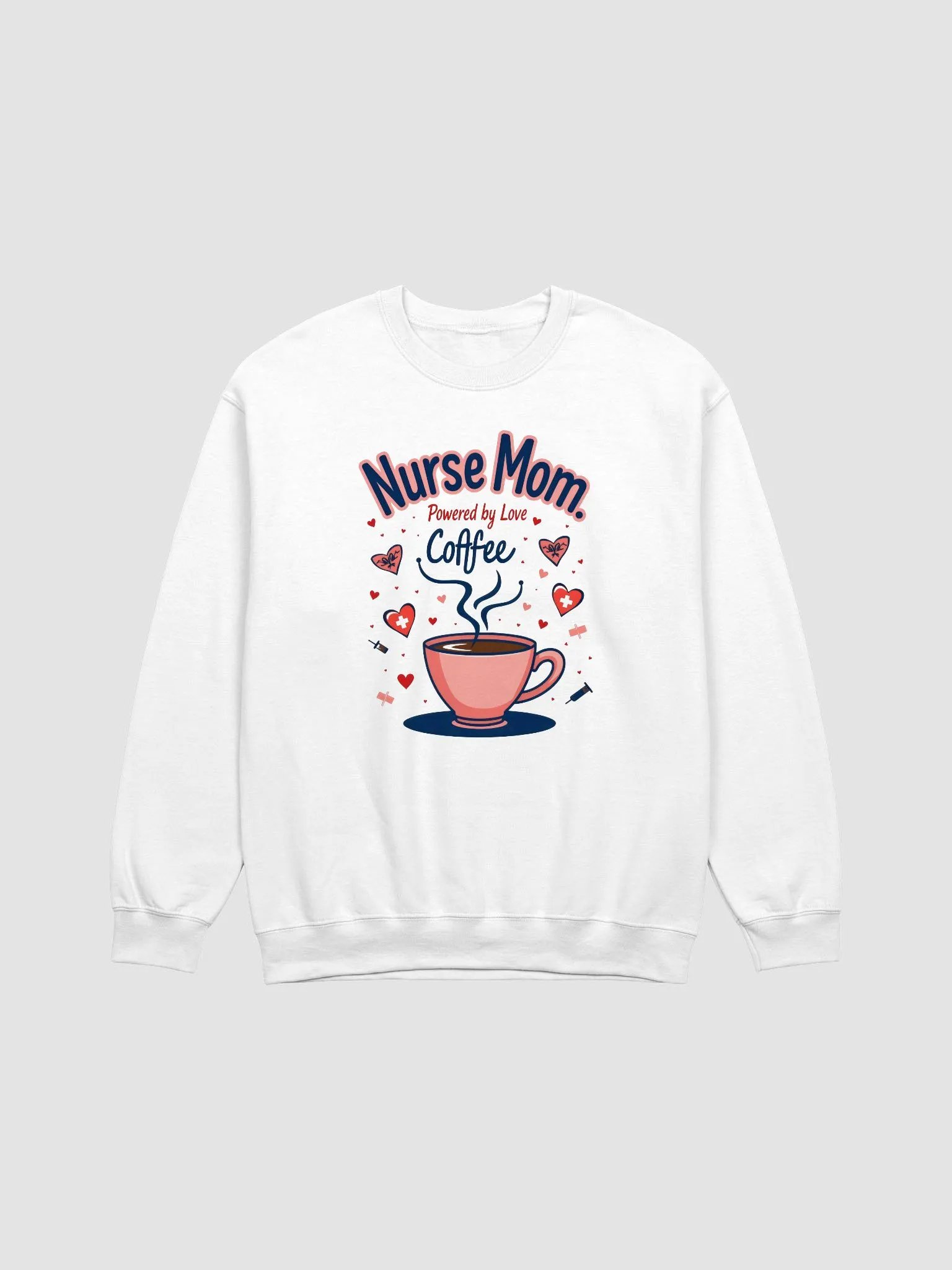 Nurse Mom Love & Coffee Crewneck Sweatshirt product image (3)