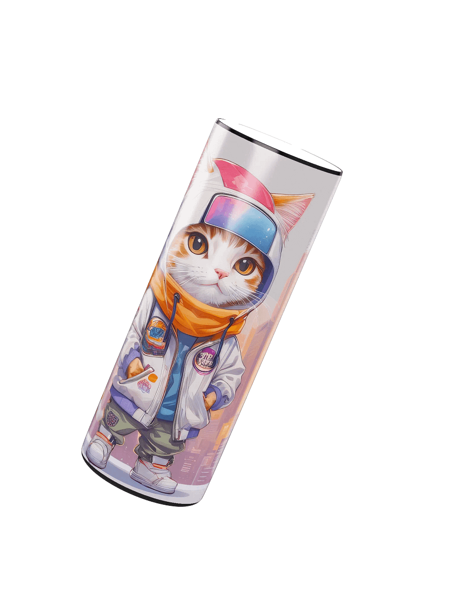 Cute City Kitty Cat 20 oz Skinny Stainless Steel Tumbler - v4 product image (3)