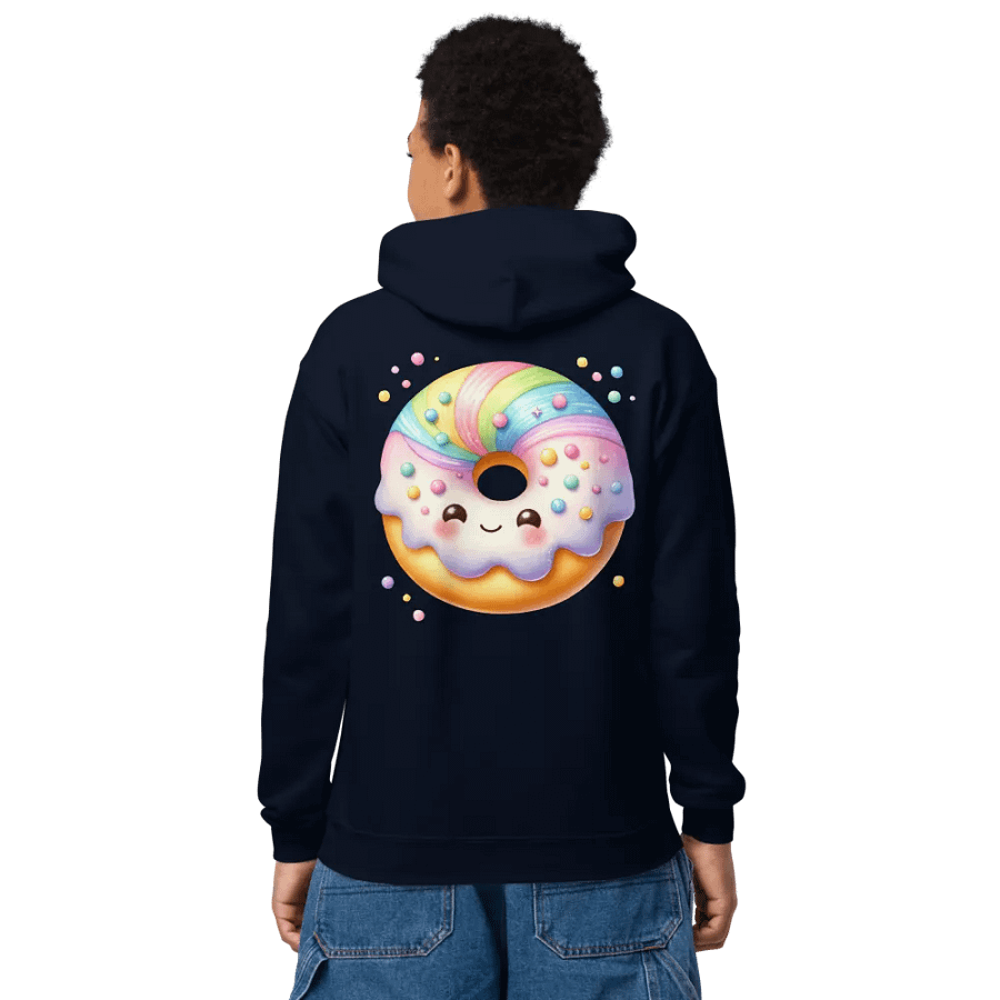 Cheerful Doughnut Kids Hoodie product image (1)