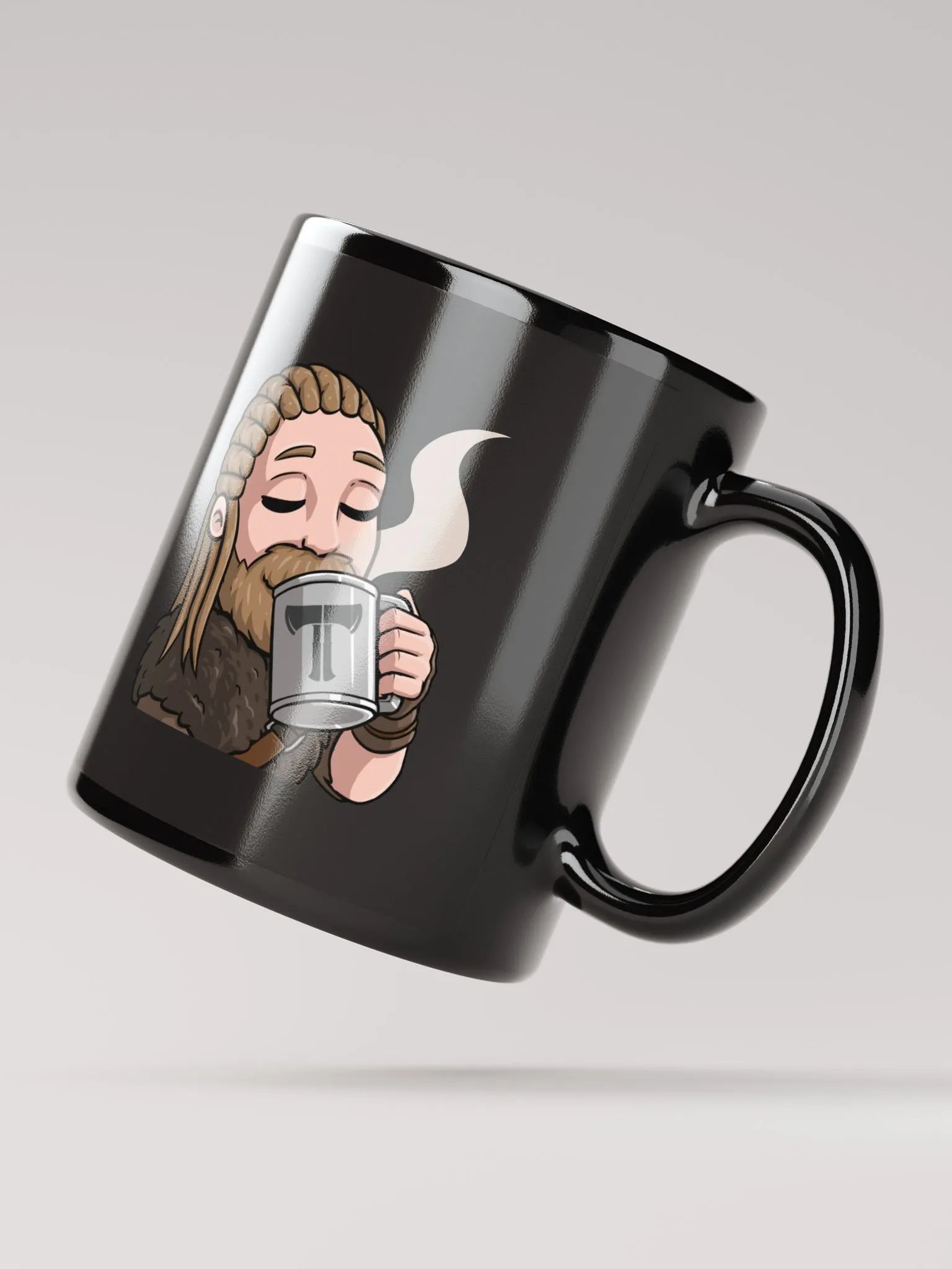 "Coffee Emote" Black Coffee Mug product image (2)