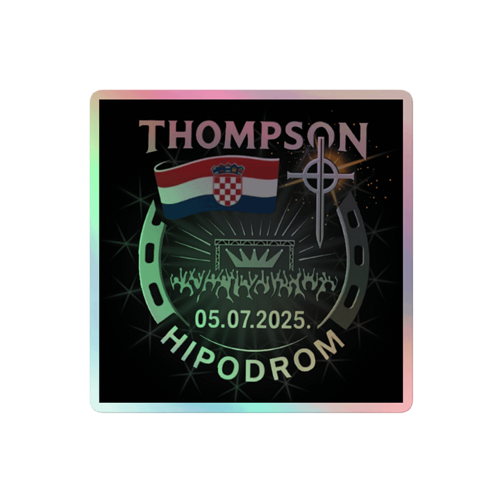 Holographic Croatian Flag Sticker Sheet product image (2)