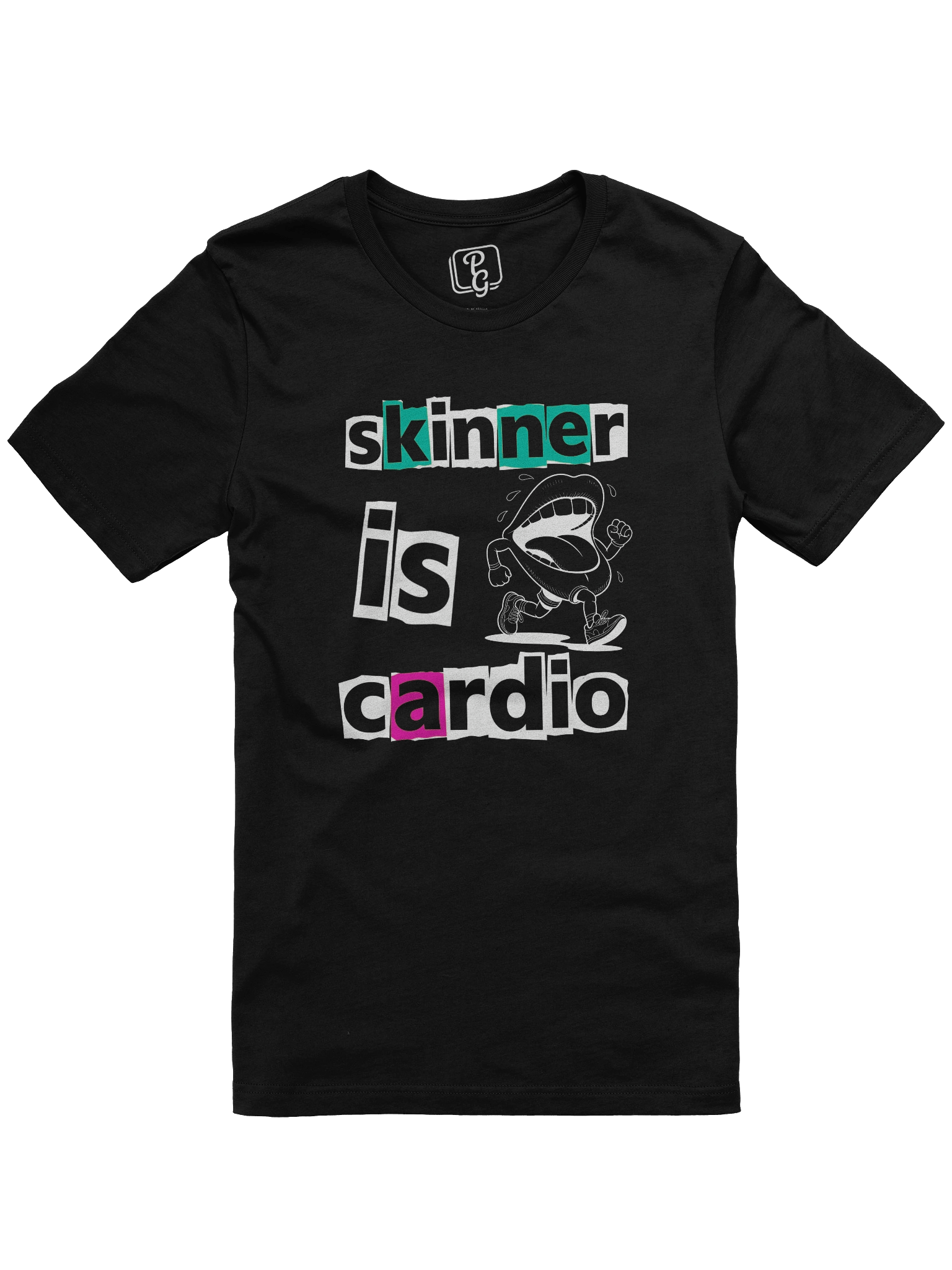 Skinner Is Cardio – Funny Cape Flats Slang Graphic Tee (Unisex, Black/Navy) product image (1)