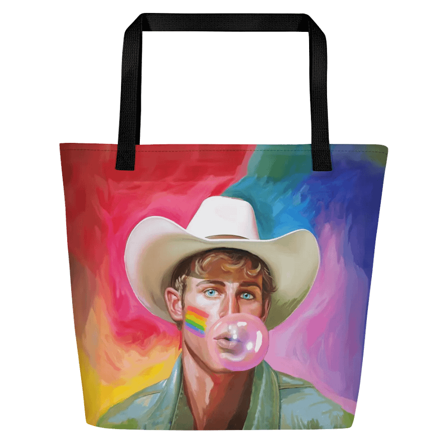 Blond Cowboy – Fun Gay Tote Bag product image (2)