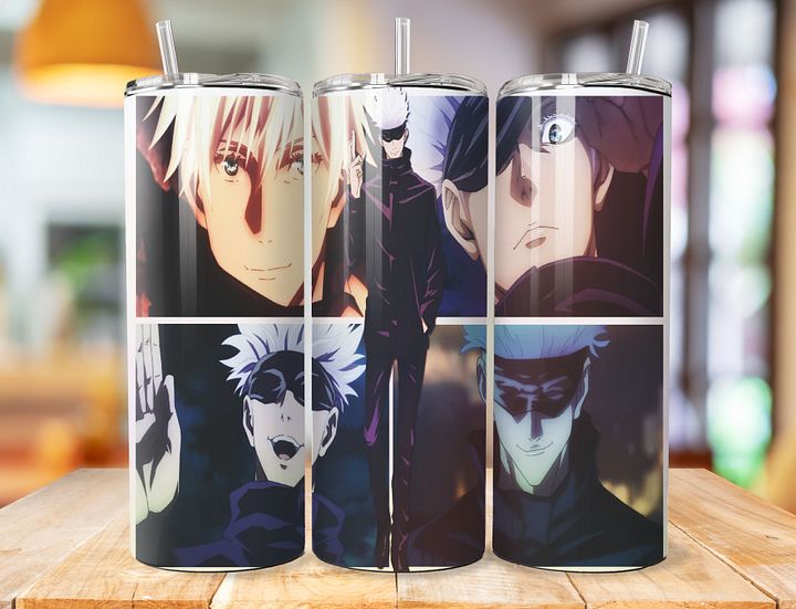 Gojo Satoru 20 oz Stainless Steel Tumbler – Jujutsu Kaisen Limitless Sorcerer Design product image (1)