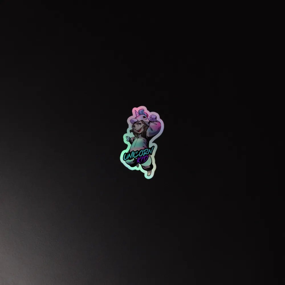 Unicorn Kid Holographic Kiss-Cut Sticker product image (4)