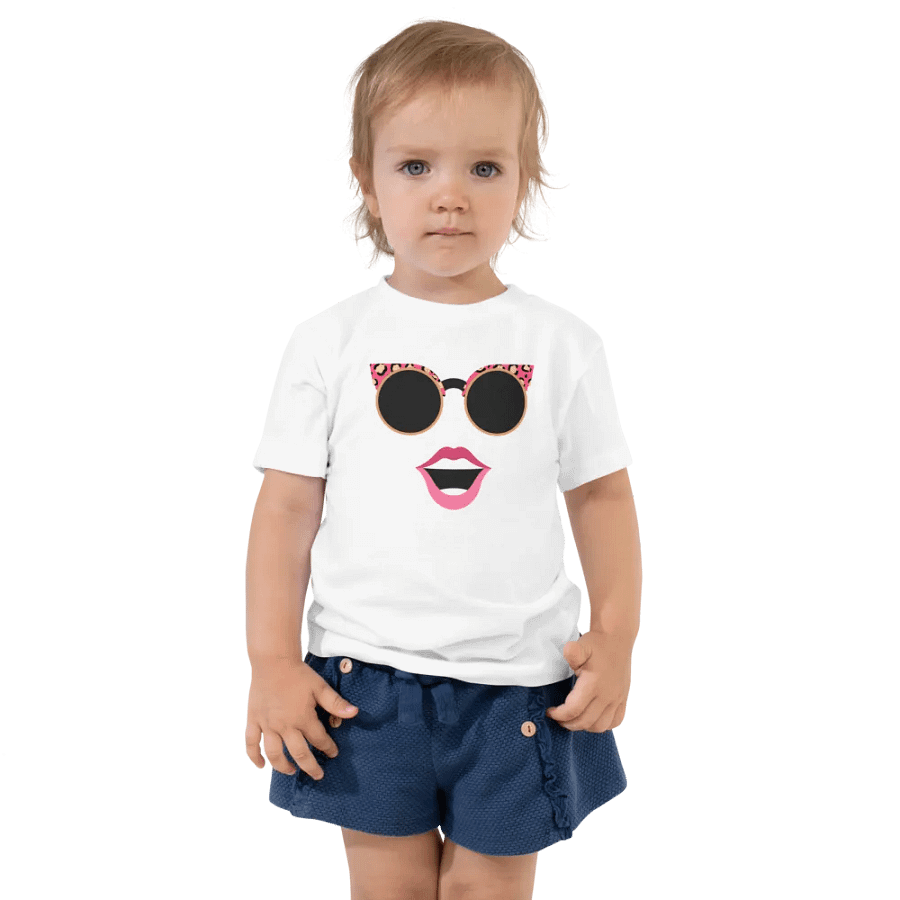 Pink Leopard Shades Kiss Toddler Tee product image (1)