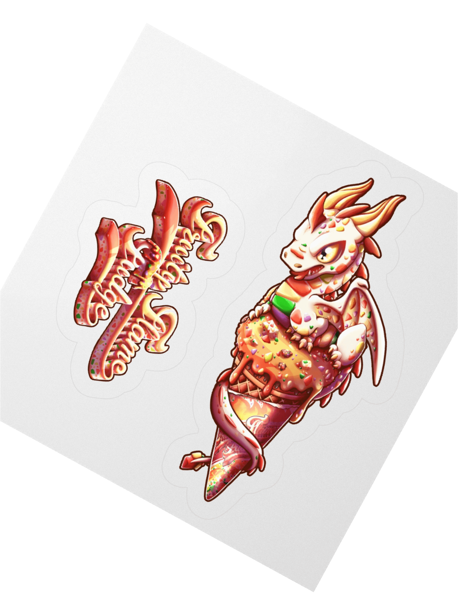 Dragon Ice Cream - Fruity Flame Fudge - sticker product image (5)