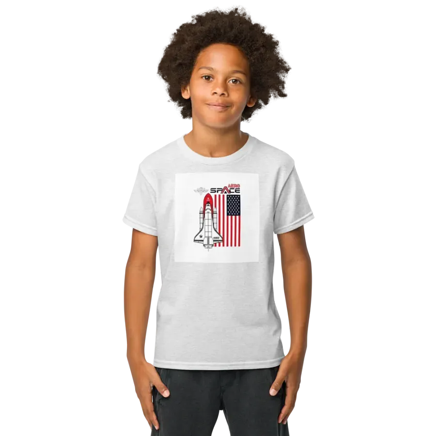 Kids T-Shirt Space Plane Unisex Softstyle T-Shirt product image (1)