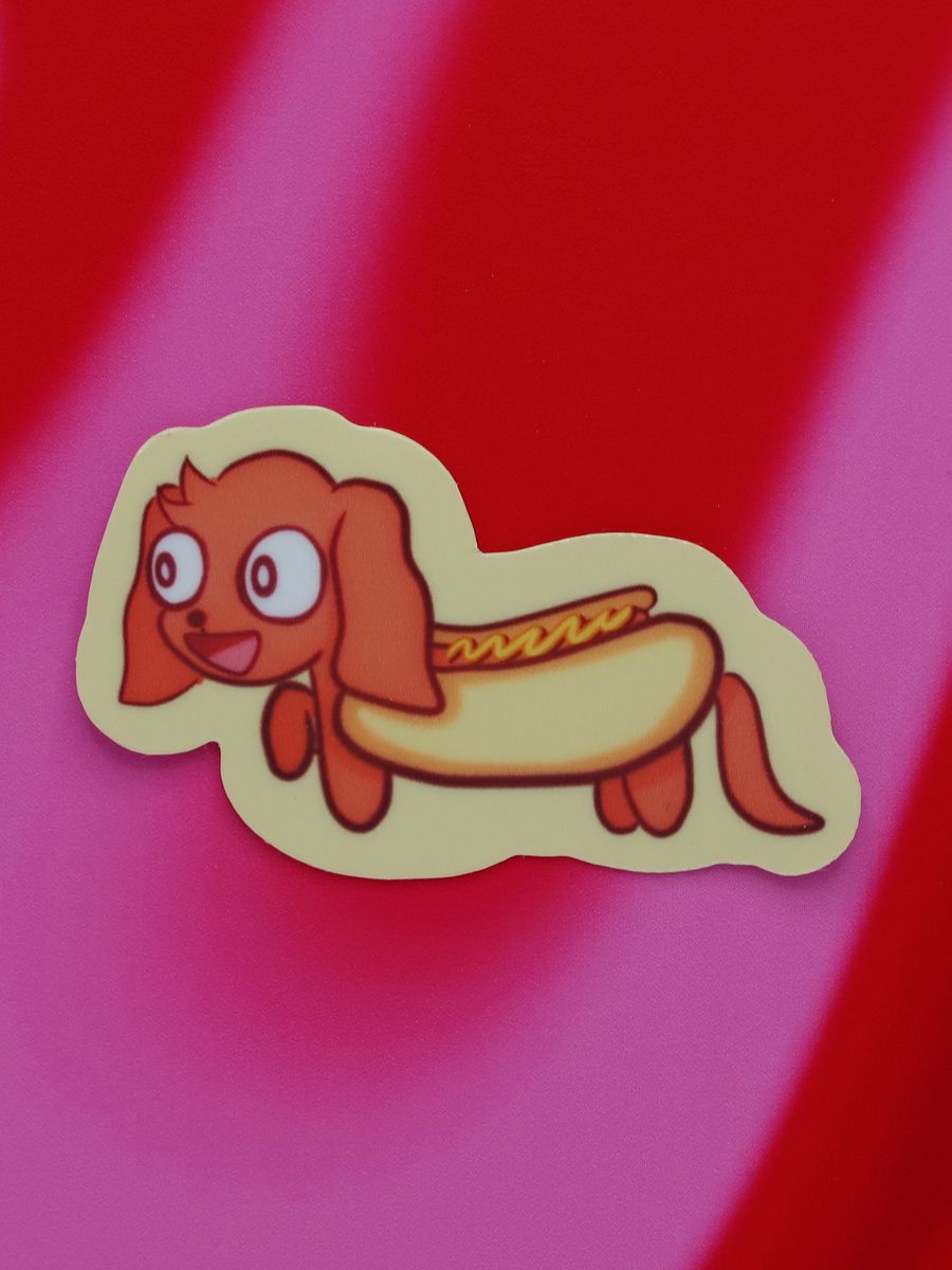 Hotdog dog sticker product image (1)