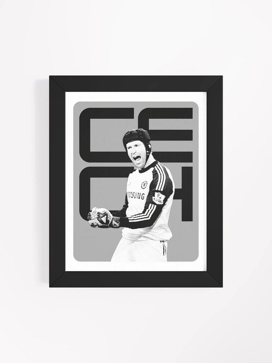 Petr Čech BW Chelsea Name Art Framed Print product image (2)