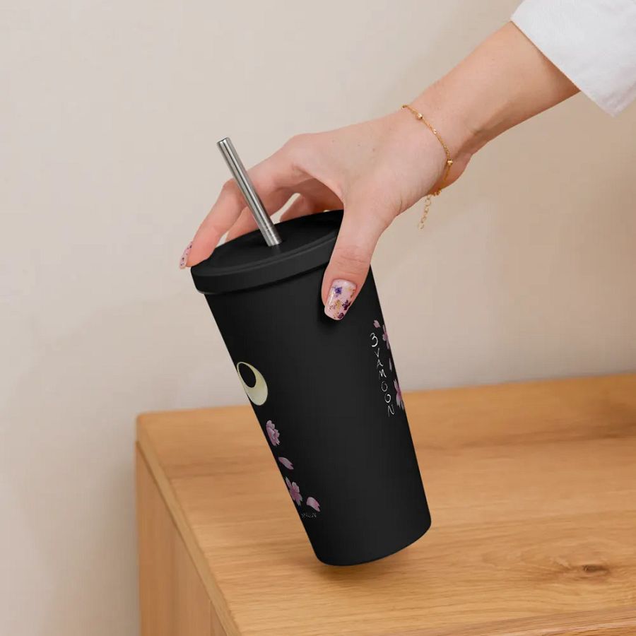 Sakura Blossom Insulated Tumbler w/ Straw product image (8)