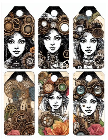 Steampunk Women Tags product image (1)