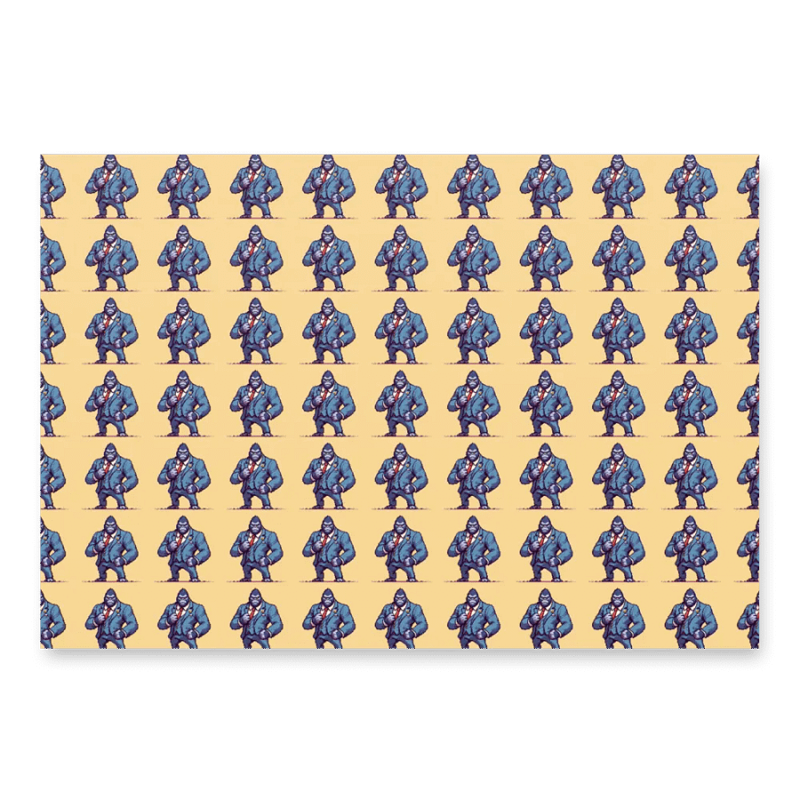Pixel Art Monkey Business Wrapping Paper product image (3)