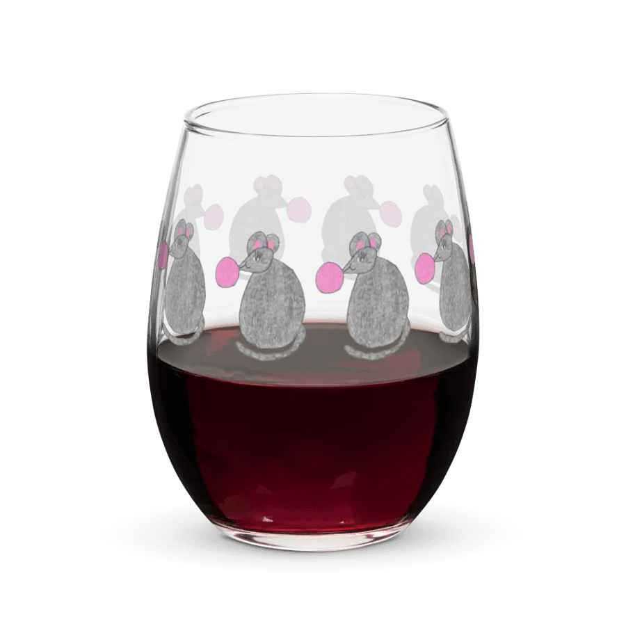 Bubblegum mouse Stemless Wine Glass product image (5)