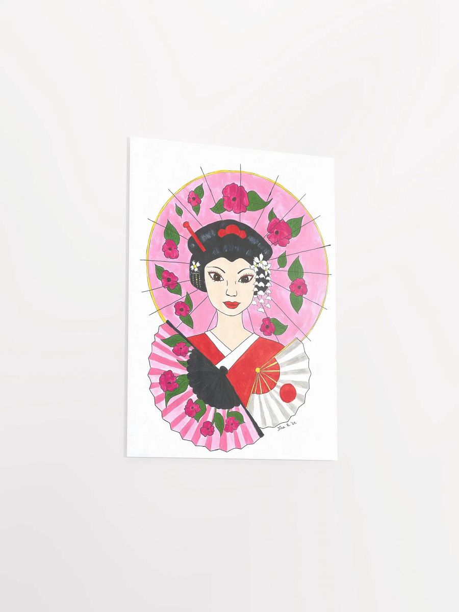 Japanese Geisha (art by Dina R.) acrylic painting - Enhanced Matte Paper Poster product image (5)
