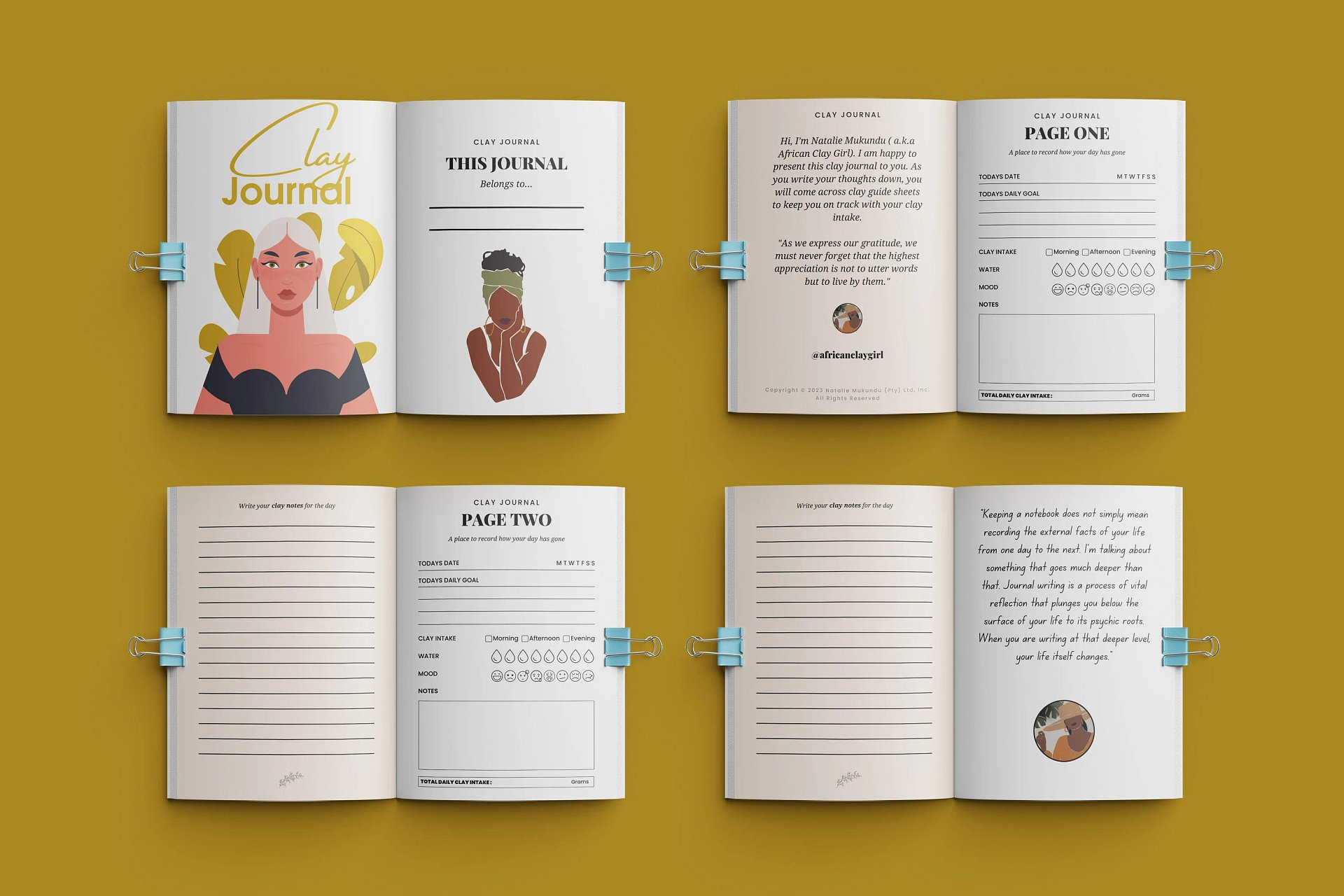 Clay Journal for Women - 2 - Digital Daily Journal product image (1)