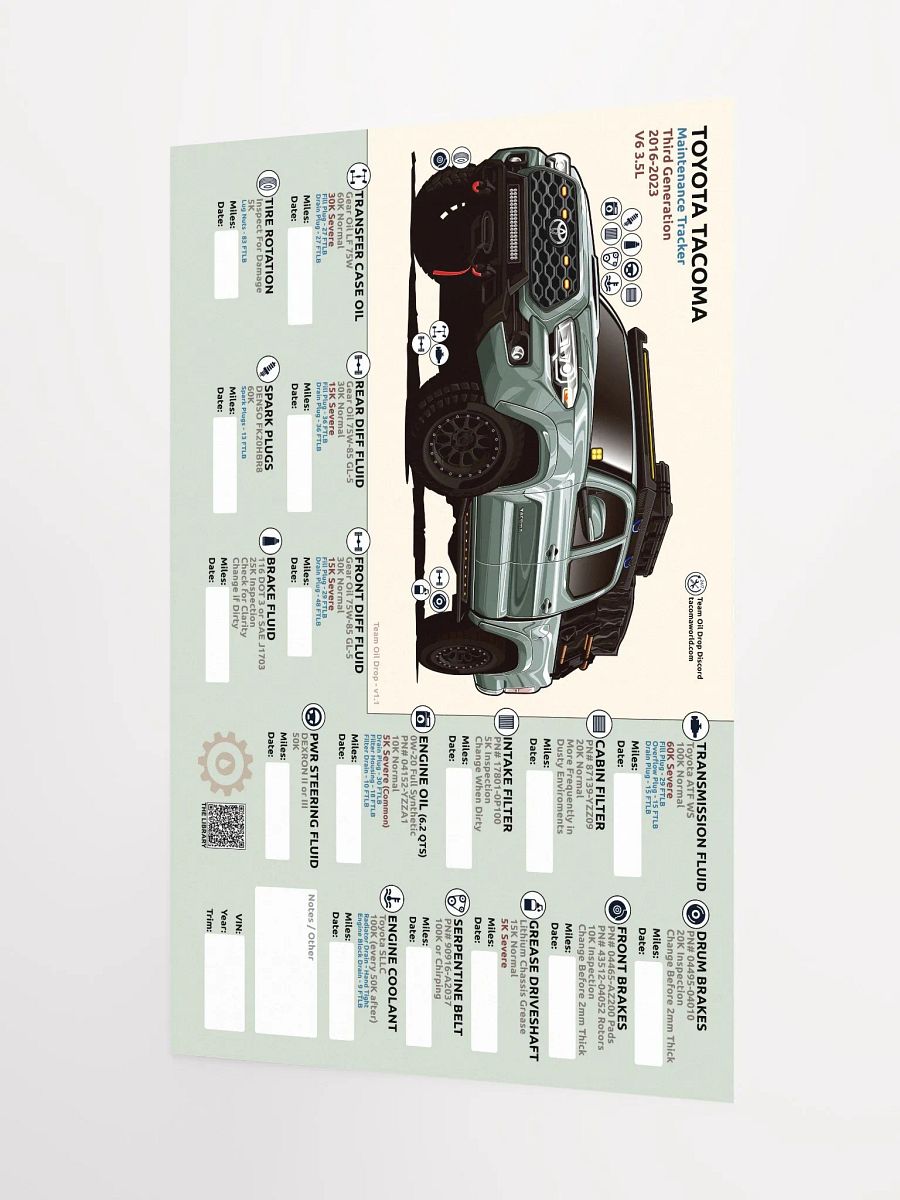 3rd Gen Maintenance Tracker v1.1 - Lunar Rock product image (4)