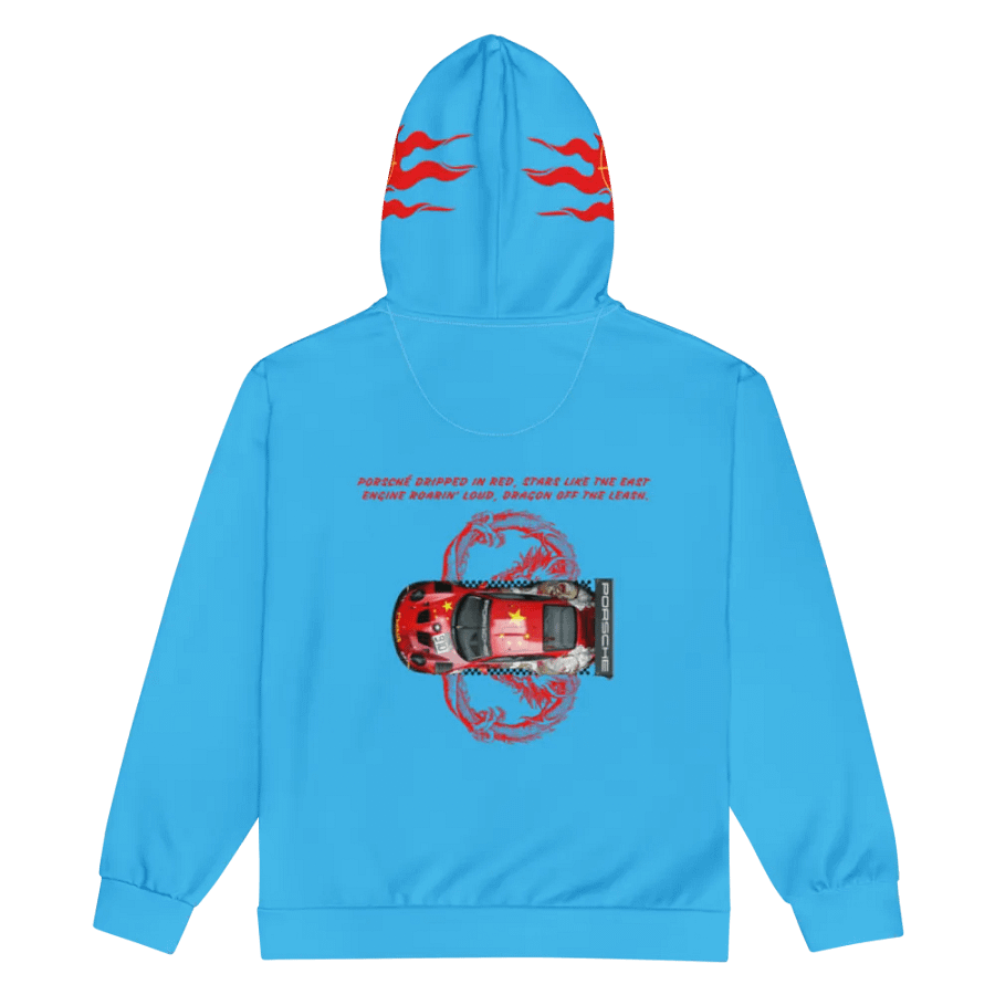 blue-red Dragon 4 Zip Hoodie product image (2)