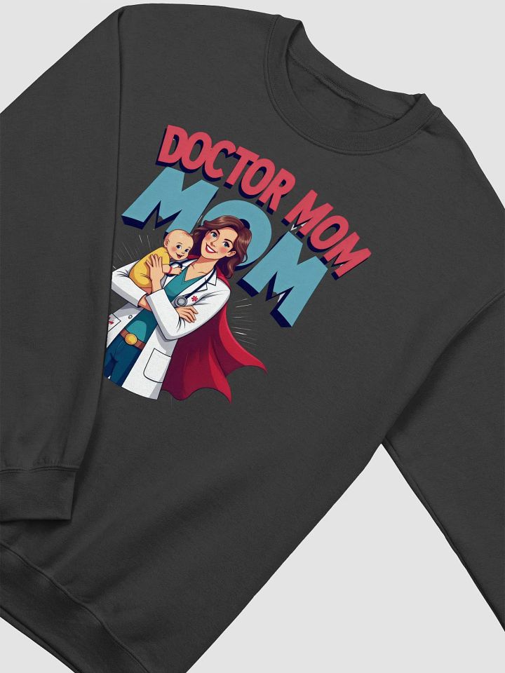 Doctor Mom Illustrated Crewneck Sweatshirt product image (16)