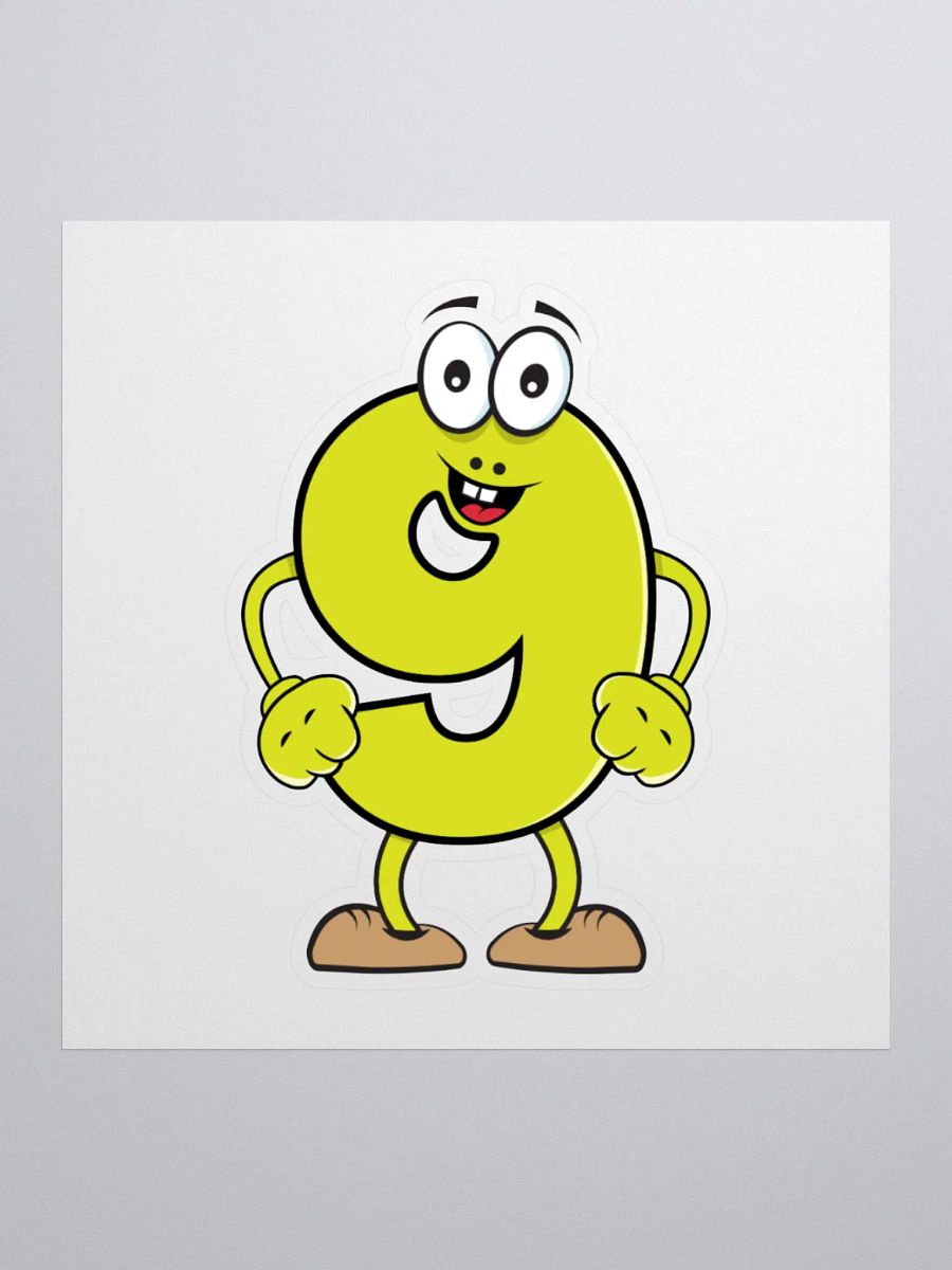 NUMBER 9 THUMBS-UP STICKER product image (1)