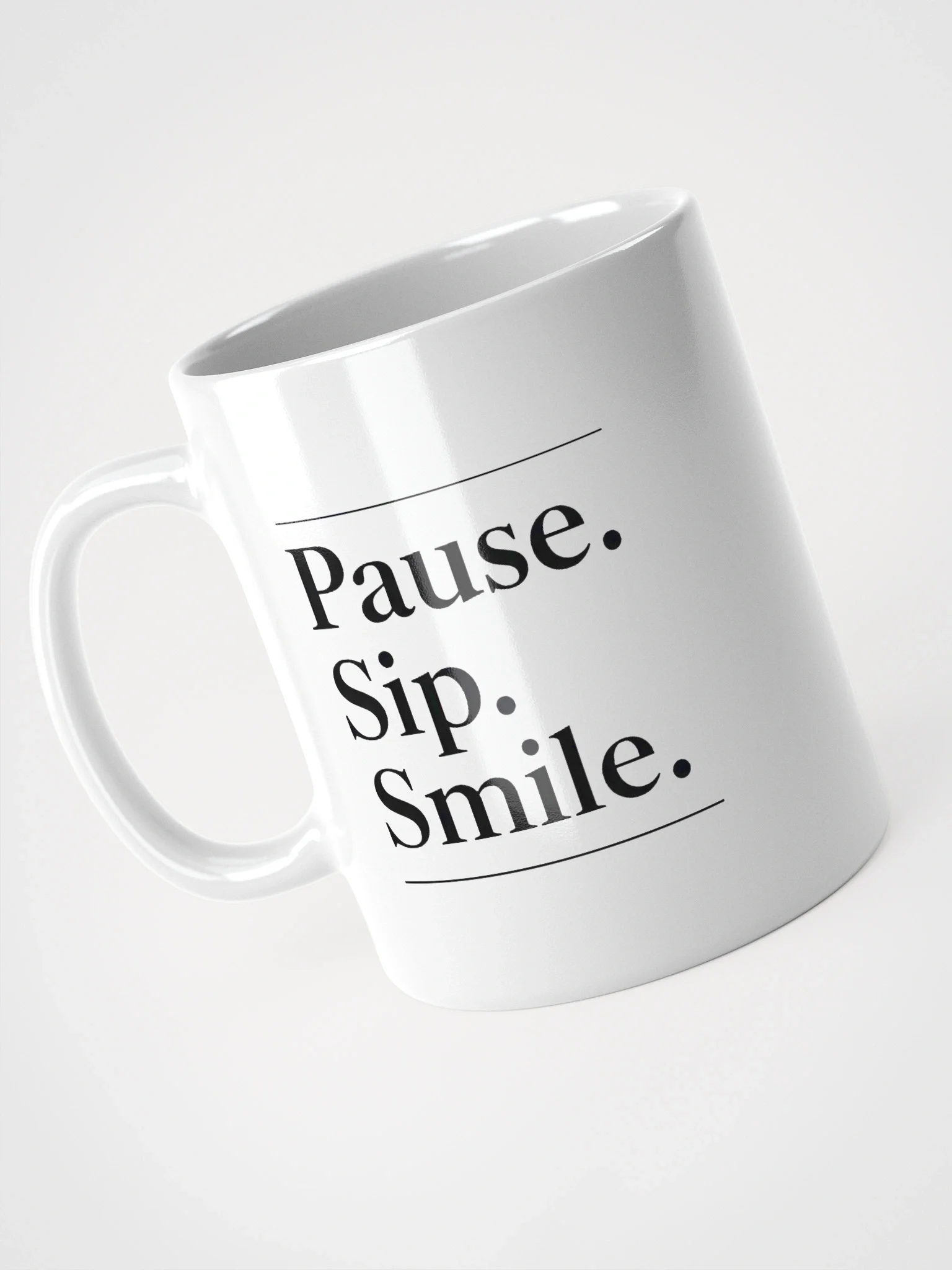 Pause. Sip. Smile. Coffee Mug – Inspirational Ceramic Cup for Mindful Moments & Daily Motivation product image (4)