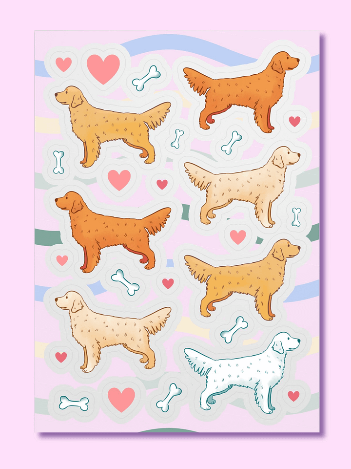 Golden Retriever Magic Sticker Sheet product image (1)