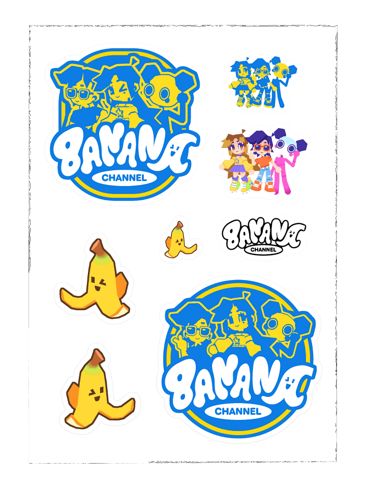 BANANA CHANNEL STICKER SHEET product image (1)