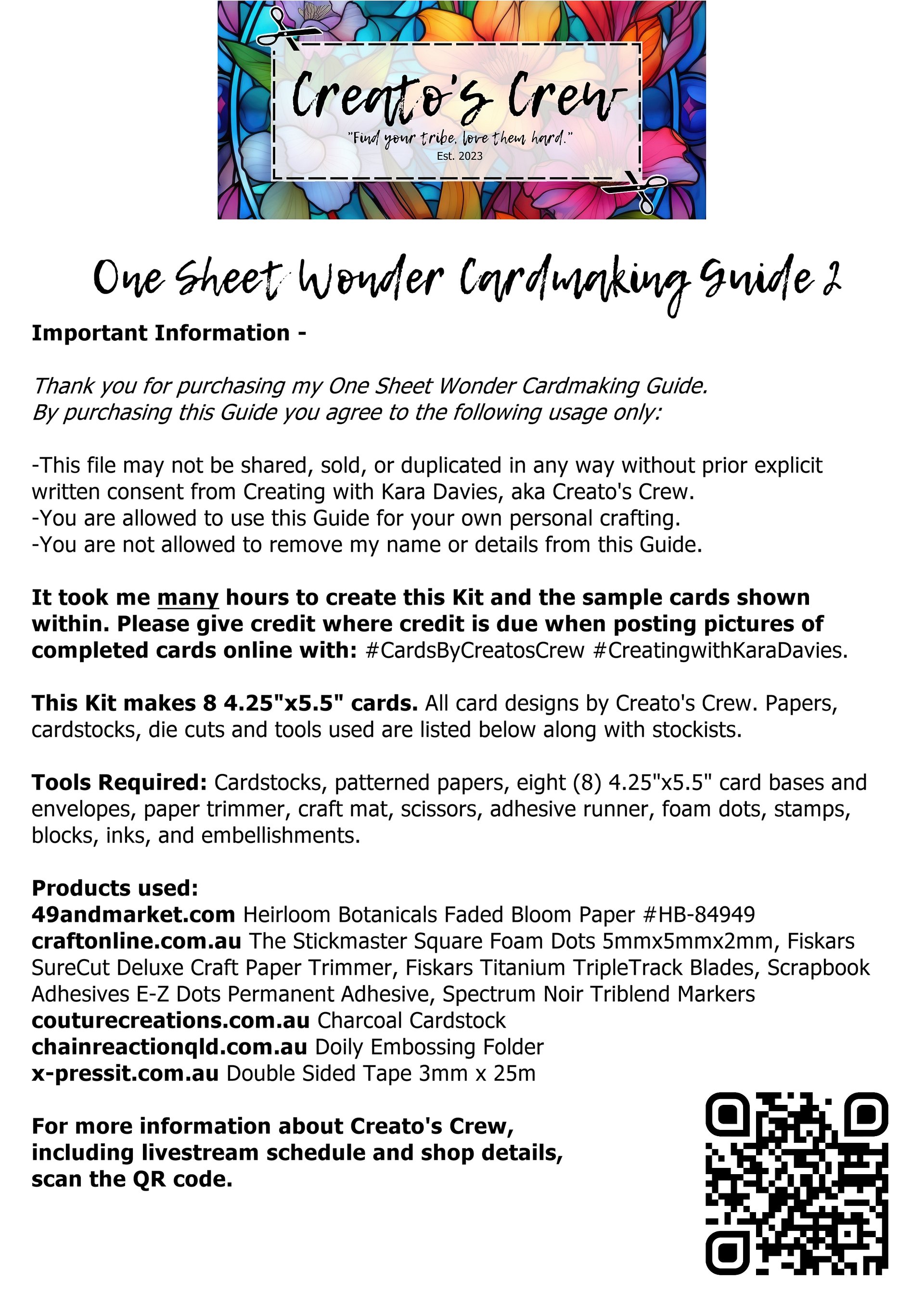One Sheet Wonder Guide 2 product image (5)