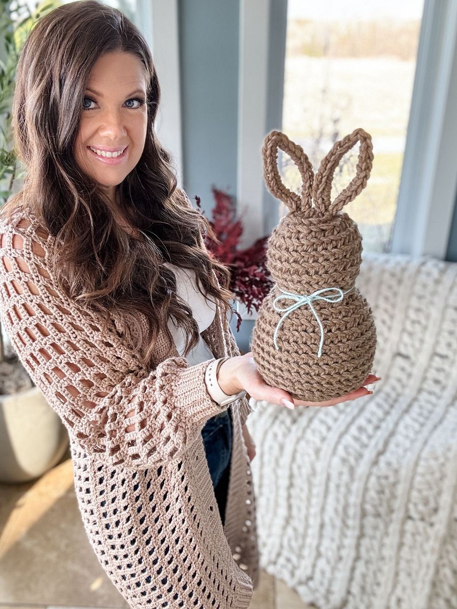 Rustic Farmhouse Bunny Crochet Pattern product image (11)