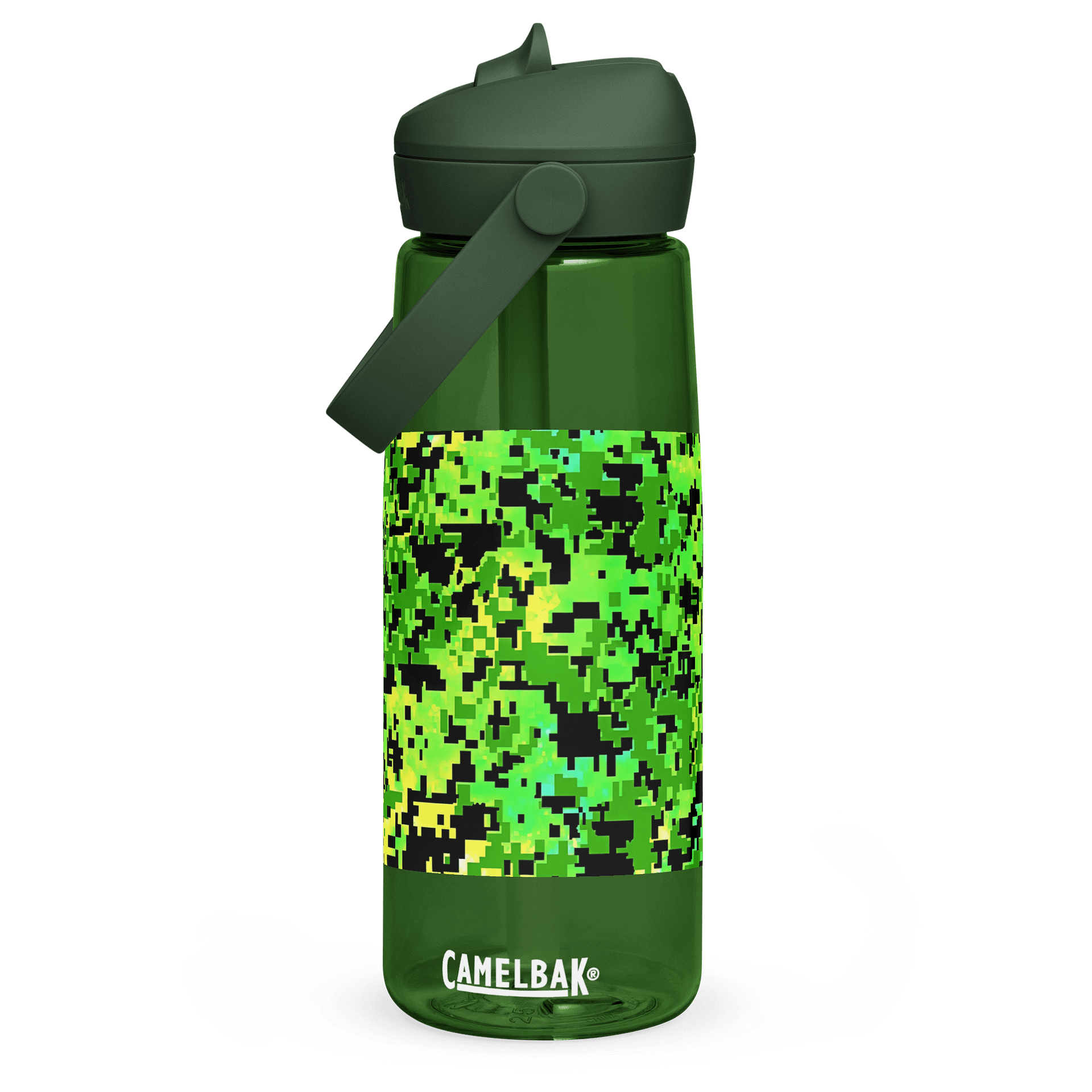 Pixelated Camo Flip Straw Water Bottle product image (1)