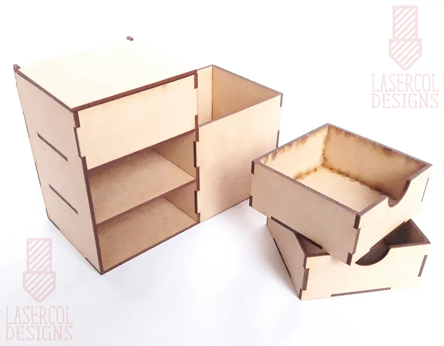 Desk Organizer with drawers - Laser Cut Files product image (6)