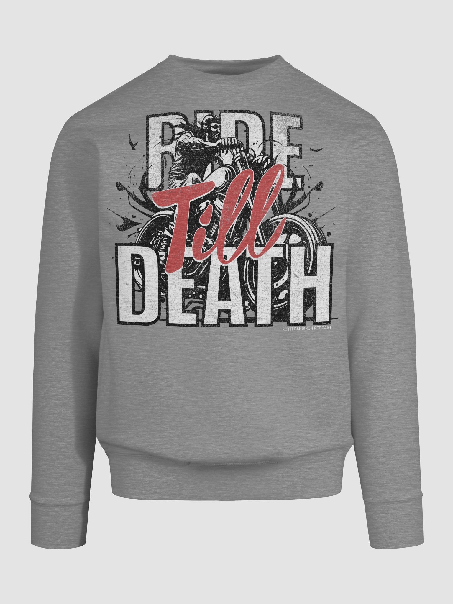 Throttle & Iron “Ride Till Death” Heavyweight Crewneck product image (45)