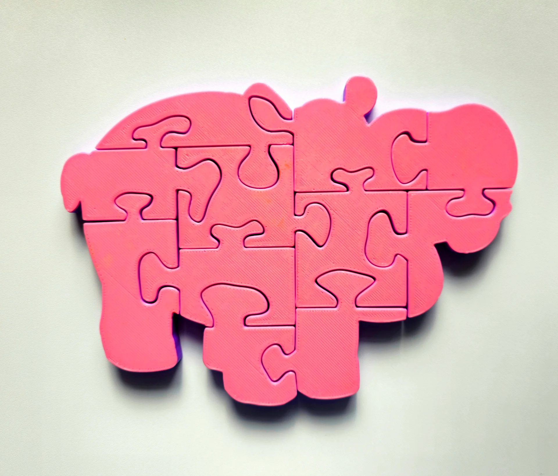 Hippo 3D Printed Jigsaw Puzzle – A Big Splash of Fun for Kids! product image (3)