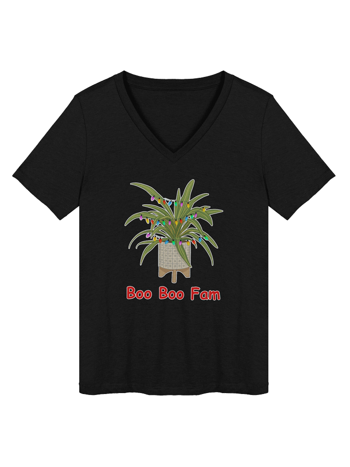 Women's Christmas Dragon Plant V Neck Tee Shirt product image (1)