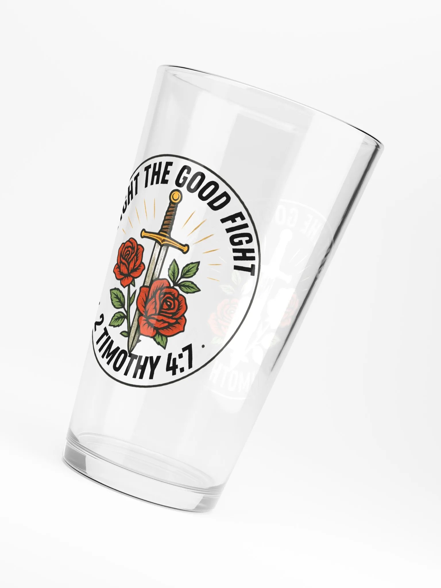Fight the Good Fight pint glass product image (5)