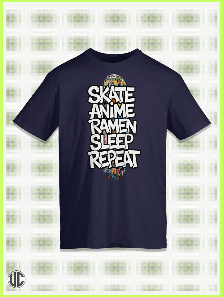 Skate Anime Ramen Sleep Repeat T-Shirt product image (1)