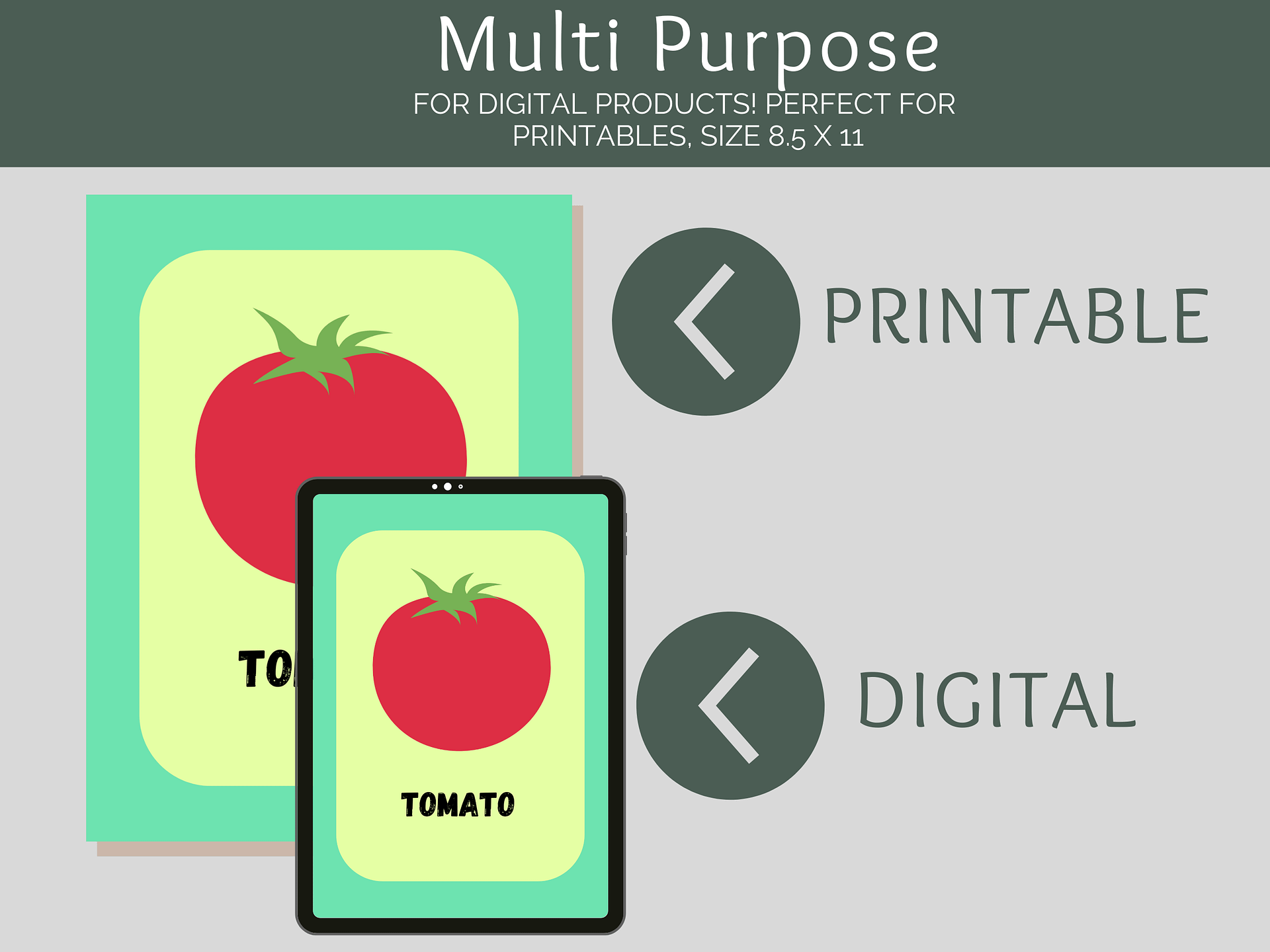 Digital Vegetables Flash Cards product image (3)