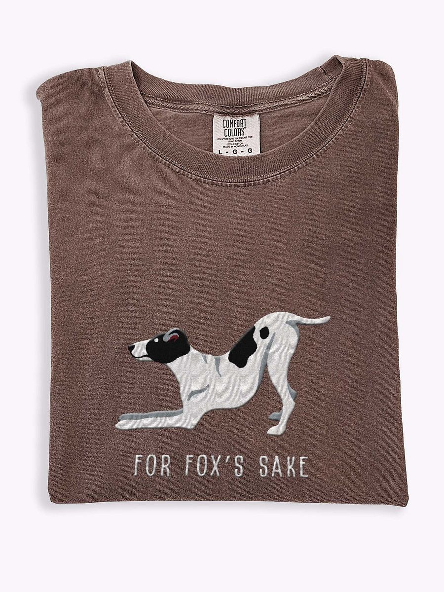 For Fox's Sake T-Shirt(Embroidered) of a Smooth Fox Terrier(Black & White) product image (1)